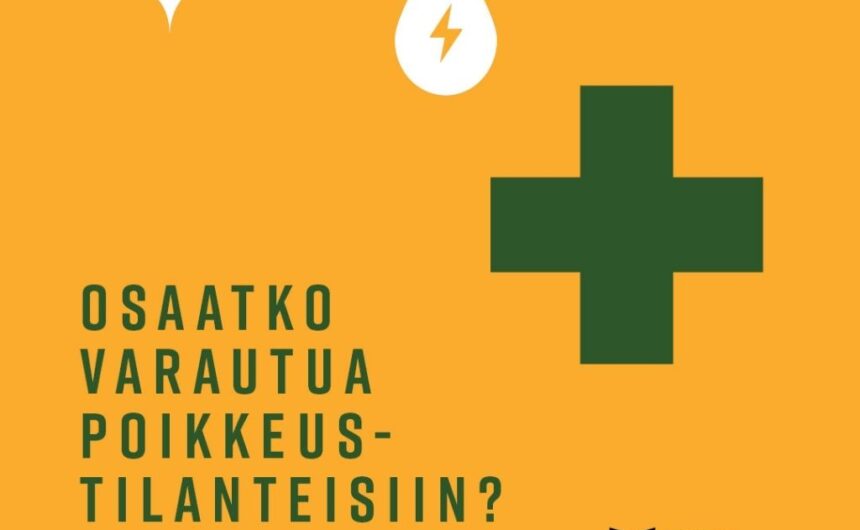 Osaatko varautua poikkeustilanteisiin? ─ Uudet ilmiöt tutuksi Kankaanpään kirjaston tapahtumassa 2.6.2022