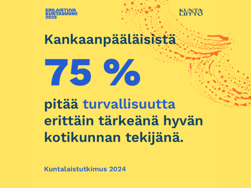 Kuntalaistutkimus 2024: kankaanpääläiset nostivat turvallisuuden tärkeimmäksi asiaksi hyvässä kotikunnassa