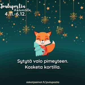 Joulupostia ikäihmisille -kampanja kutsuu jälleen kankaanpääläiset lähettämään kortteja ikääntyneille